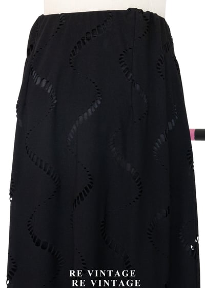 波浪透視極簡黑長裙(23-26")9