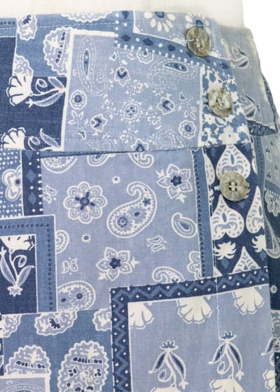 蔚藍海岸的拼貼記憶圖騰短裙（24"）7