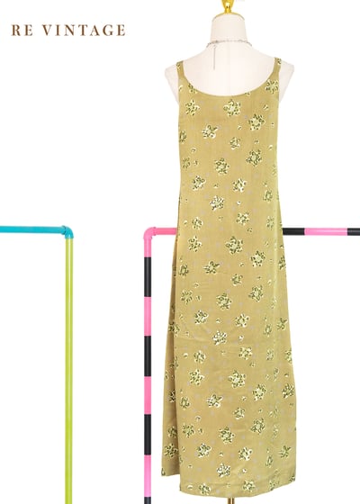 綠豹小花大地溫柔長洋裝12