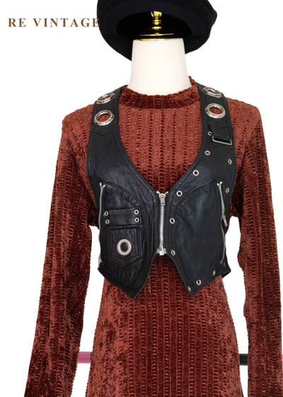 Cyber Punk 冷冽繆思皮革背心1