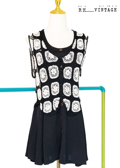 Crochet 立體小白花背心罩衫6