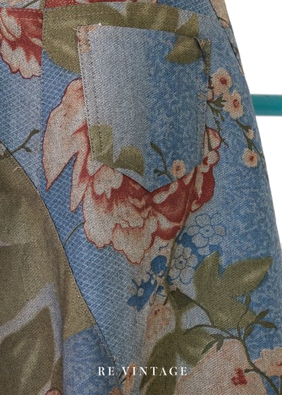 復古牡丹綠葉牛仔美裙（28"）11