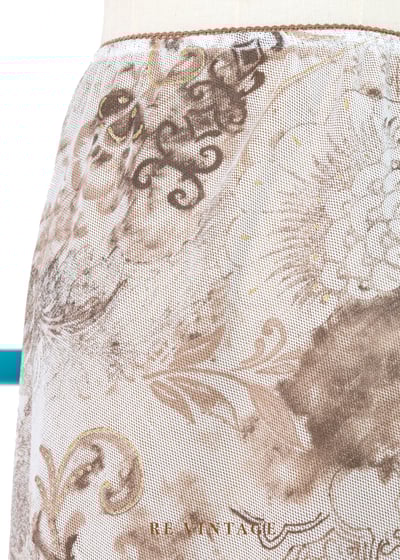 宮廷窗紗外煙幕瀰漫中長裙（22-28"）5