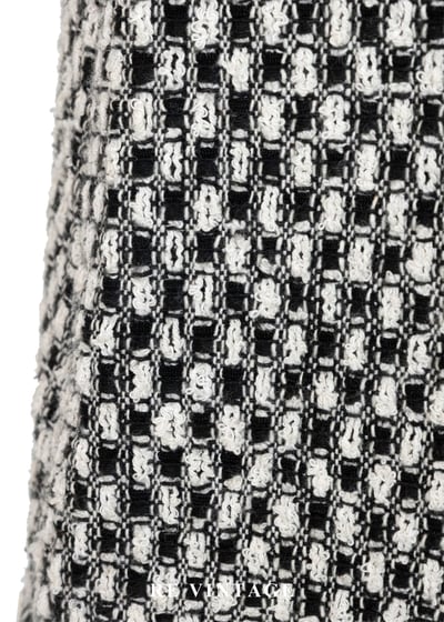 黑白交織小格粗花呢短裙（25"）6