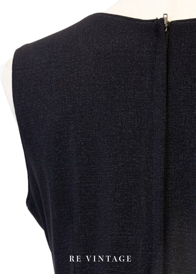 氣質單品 - 灰黑色銀白花枝長洋裝12