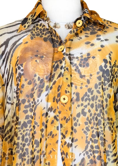 Walking Tiger 網紗長版三釦上衣5