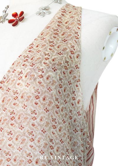 燕麥紅花卉迷人削肩背心6