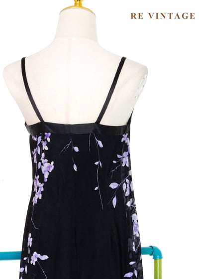 黑夜紫光花火細肩帶洋裝15