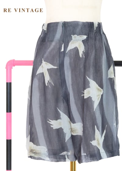 套裝短褲 - 煙雨霧色裡的飛鳥短褲7