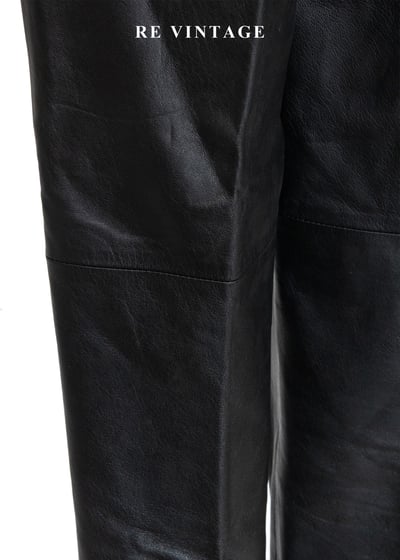 質感單品 - 中古紳士帥氣皮革長褲（27"）11