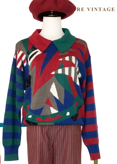 熱情の幾何宇宙針織毛衣1