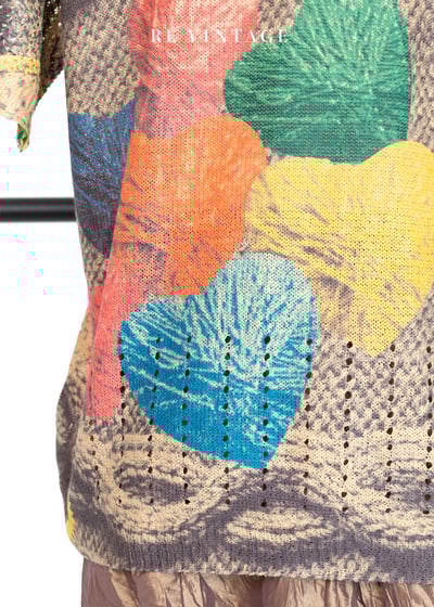 印上可愛針織紋路の薄款針織上衣4