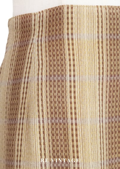 麥田裡的守望者編織條紋窄裙（26"）5