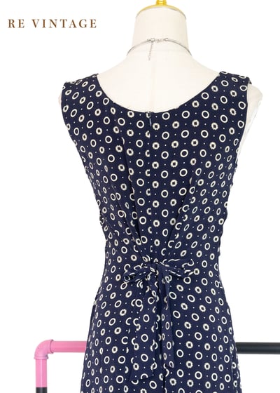 深藍圈圈連身褲12