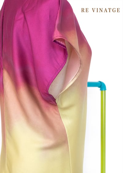 『歐洲寶物』四色花瓣漸層緞面氣質長洋裝9