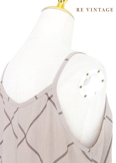 Boulder 菱格細肩帶長洋裝11