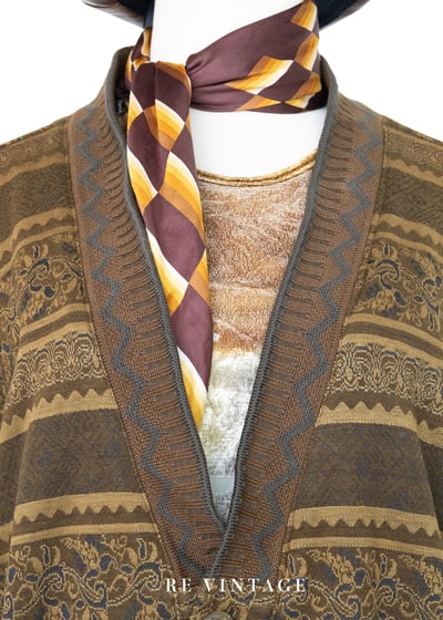 Mustard Yellow Retro print 針織外套3