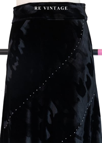 星軌旋轉舞夜黑絨長裙（27"）3