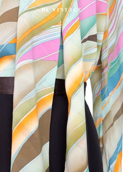 日本製 - 迷幻調色盤流動絲巾襯衫4