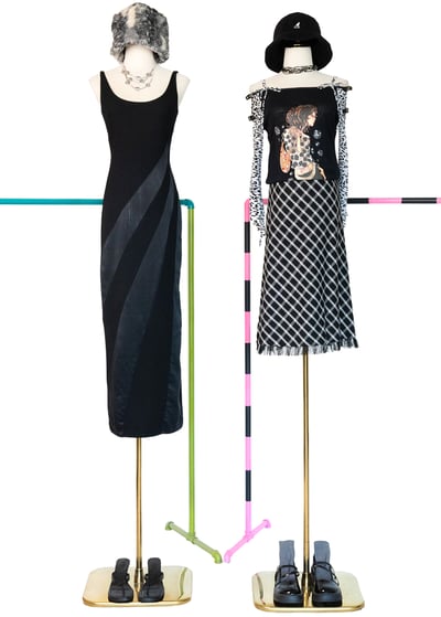 硬派搖滾味豹紋甜心女孩露肩上衣2