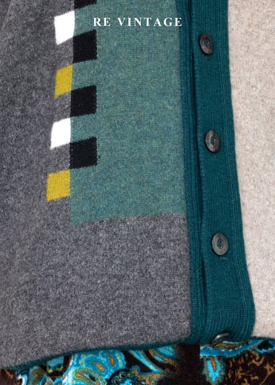 色塊跳動節奏毛料針織背心6