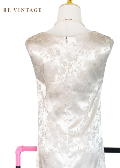 Champagne flower 緞面迷你洋裝12