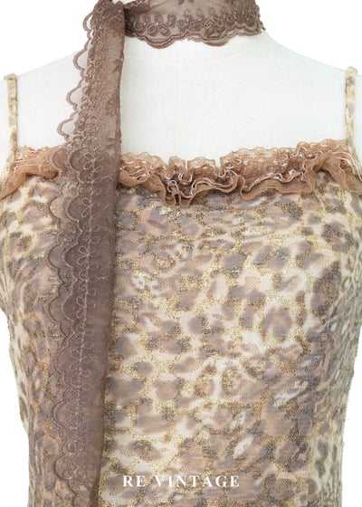 黃金豹紋蕾絲細肩帶背心3