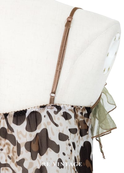 野性秩序 - 甜辣森林荷葉豹紋細肩帶上衣14