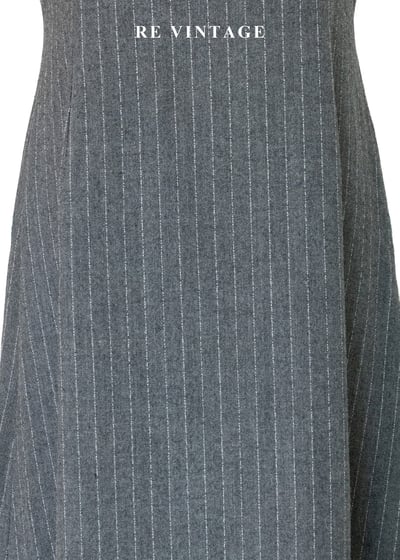 質感單品 - 倫敦霧中細條紋毛呢長洋裝6