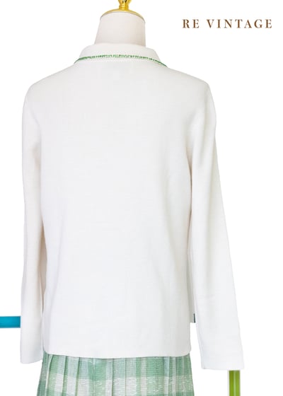 Poetic Flora 晨光葉脈花影針織衫11