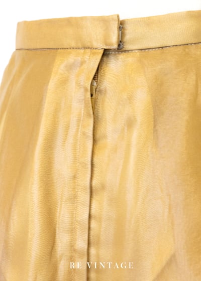 奶黃金莎色交疊網紗長裙（26"）9