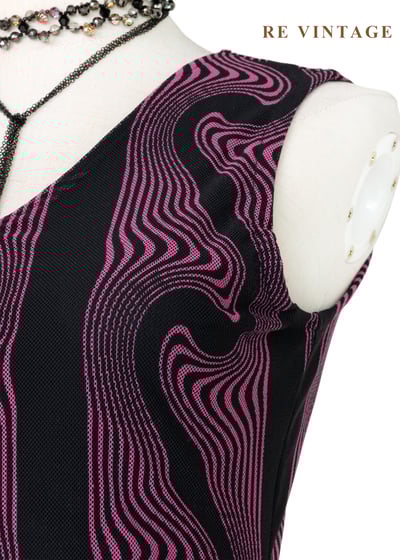 粉紅噪聲 - 迷幻波紋長版背心5