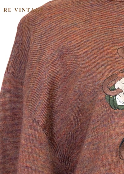 下雨天頑皮狗紅棕色針織毛衣5