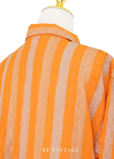 Vibrant Orange 螢光橘線條襯衫10