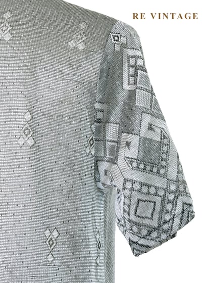 冷灰民族圖騰短袖洋裝14