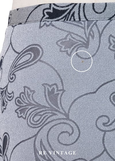 塞納河的波紋灰藍變形蟲印花短裙（27"）10