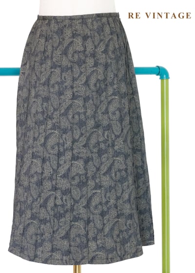 Paisley 深灰直條褶紋美裙（26"）7