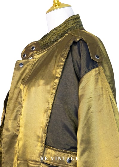 極光戰機 - 金黃橄欖光澤夾克外套10