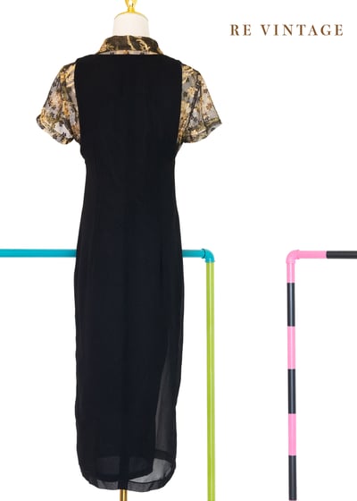 氣質單品 - 古典法式金釦黑底洋裝11