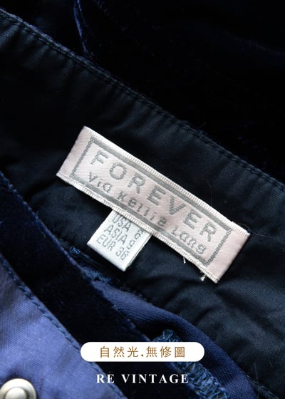 藍絨星光鉚釘短裙（27"）12