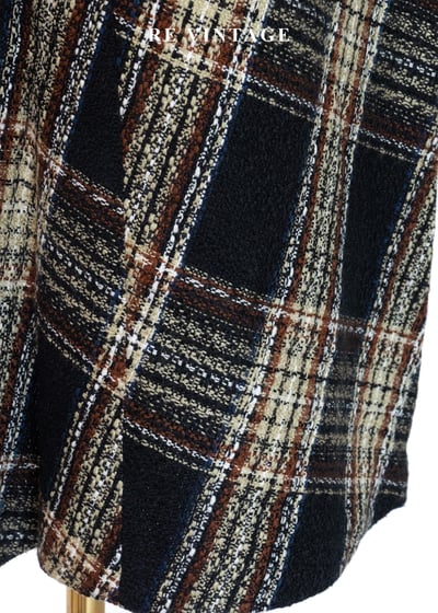 英倫優雅斜格紋毛呢長裙（26"）8