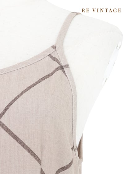 Boulder 菱格細肩帶長洋裝5