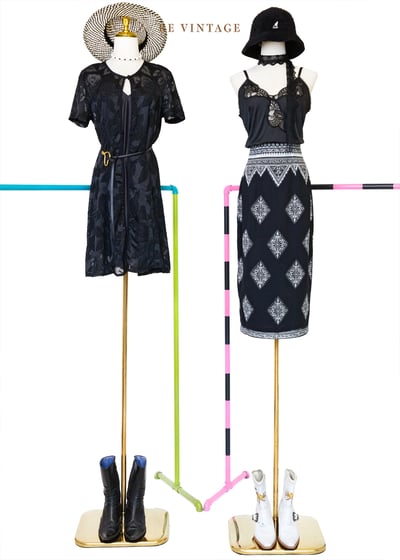 美國製 - 夜色盛開花園照山洋裝2