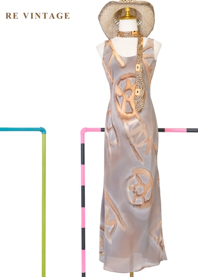 沙丘符號旅途痕跡長洋裝1