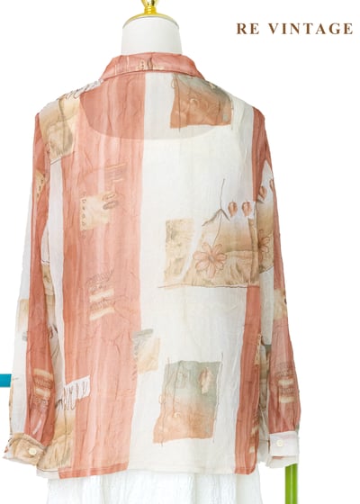 午後藝廊莫內色調透膚襯衫10