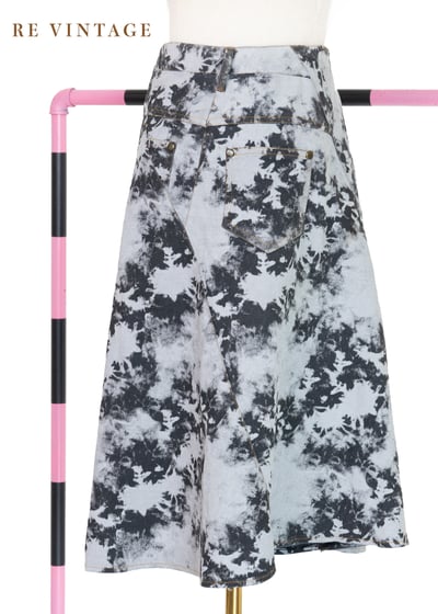 灰黑色暈染牛仔裙裙（27"）5