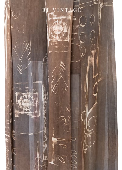 Earth Script 大地手稿雪紡高腰寬褲（28-31"）7