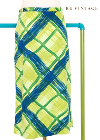 Green Flash 蠟筆菱格紋美裙（~28"）8
