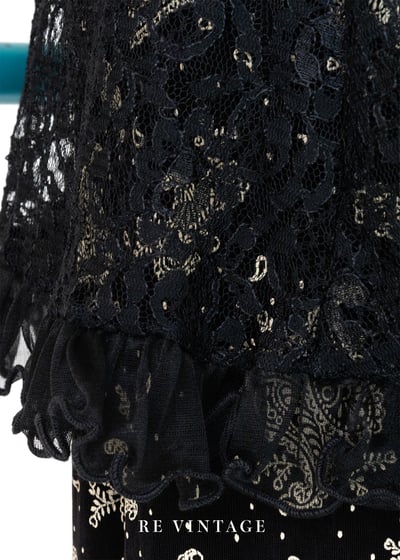 墨西哥製 - 瑪瑙黑蕾絲辣辣小背心7