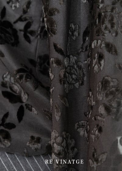 韓國製 - DKNY 黑玫瑰燒融輕薄長袖上衣9